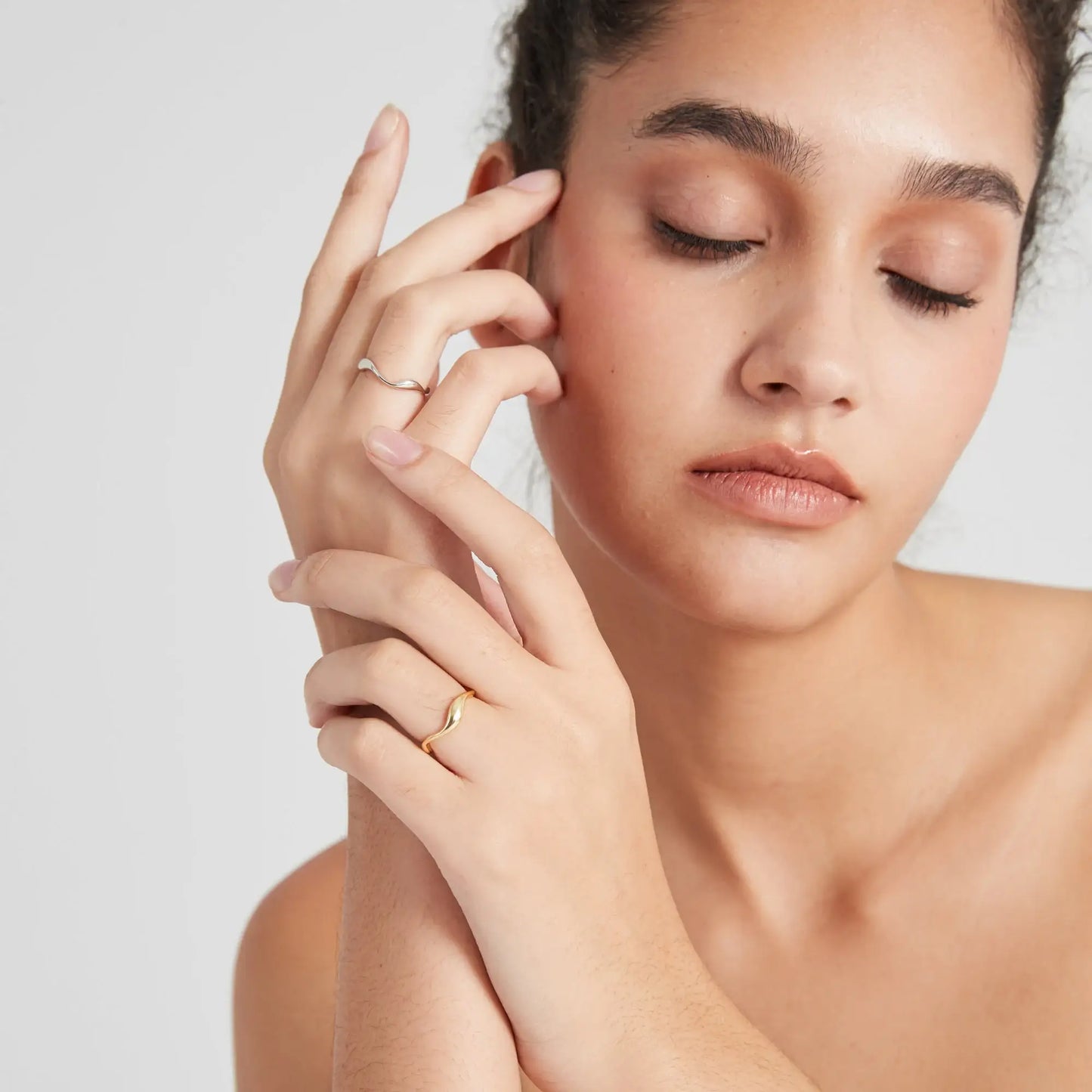 インフィニティ ウェーブ スタッカブル リング(925スターリングシルバー)