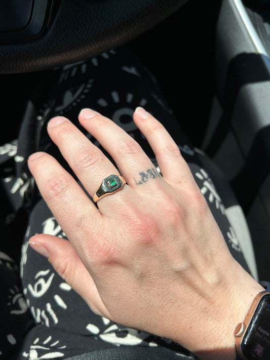 Rectangle Emerald Signet