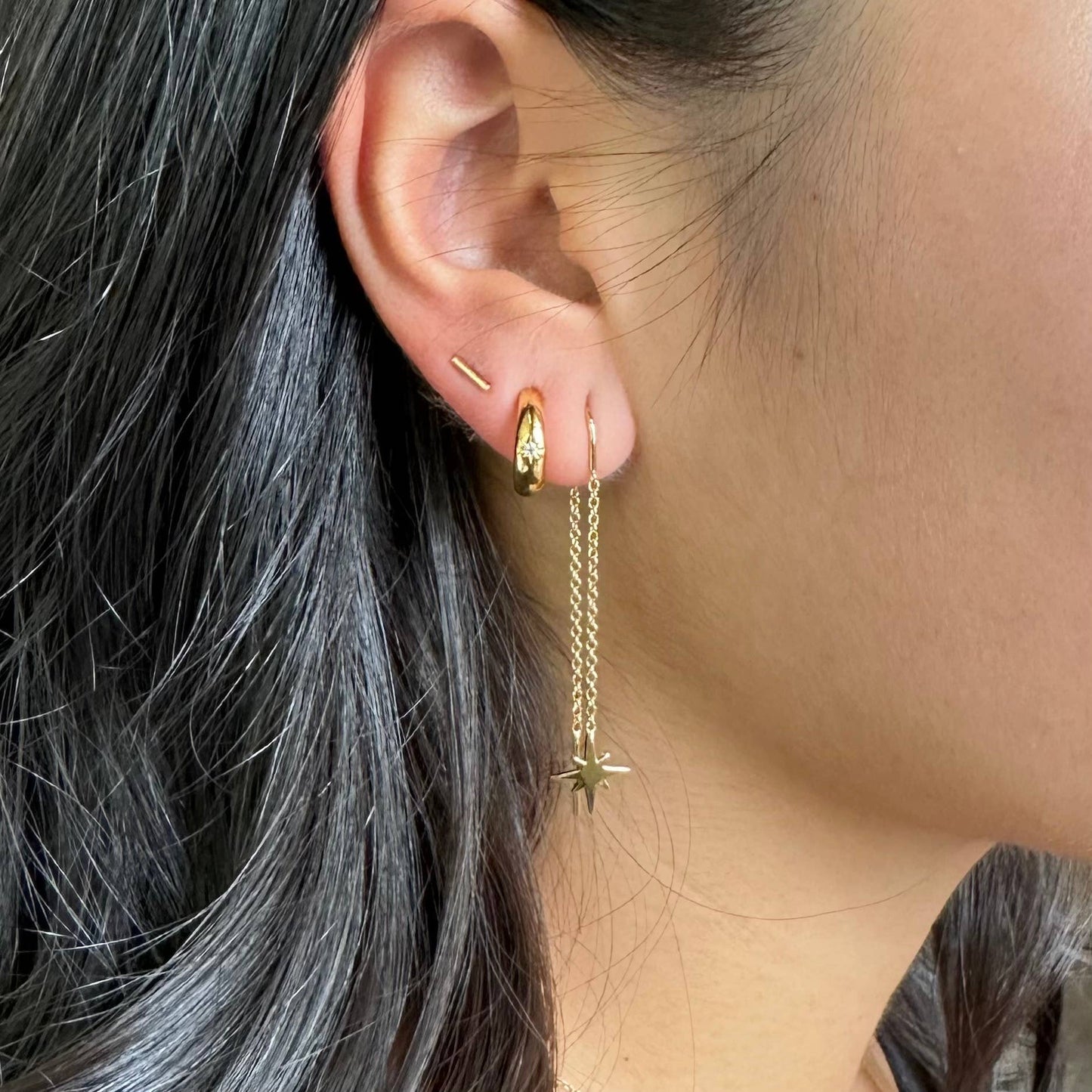 スターバースト スレッダー イヤリング