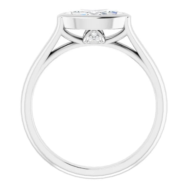 Devin's Pick - Bezel Set East West Solitaire Marquis Diamond Engagement Ring