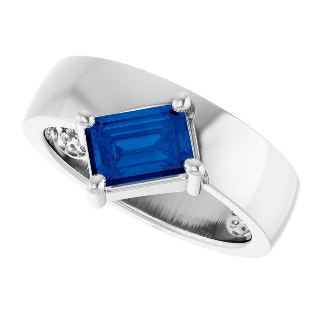 Hailey's Pick - Asymmetrical Emerald Cut Solitaire Engagement Ring