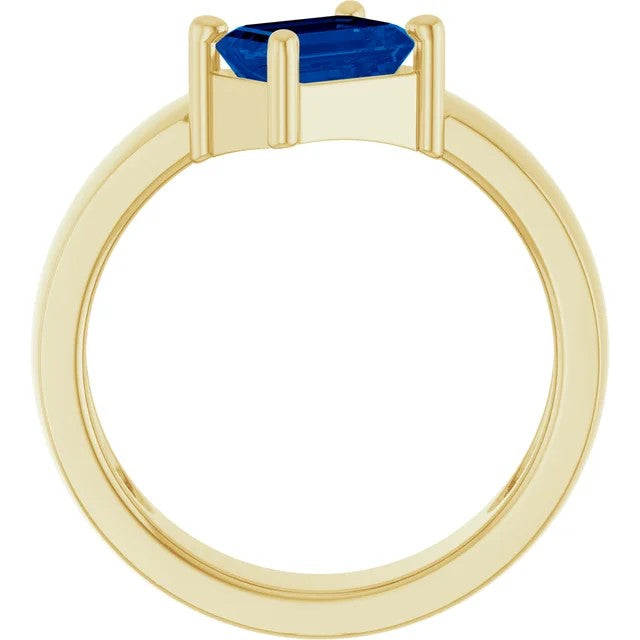 Hailey's Pick - Asymmetrical Emerald Cut Solitaire Engagement Ring