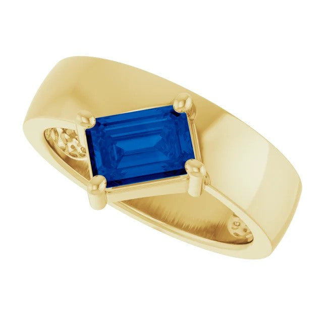 Hailey's Pick - Asymmetrical Emerald Cut Solitaire Engagement Ring