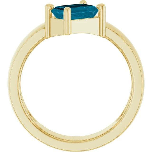 Hailey's Pick - Asymmetrical Emerald Cut Solitaire Engagement Ring