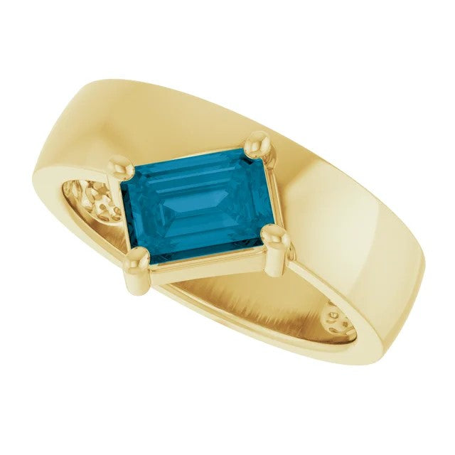 Hailey's Pick - Asymmetrical Emerald Cut Solitaire Engagement Ring