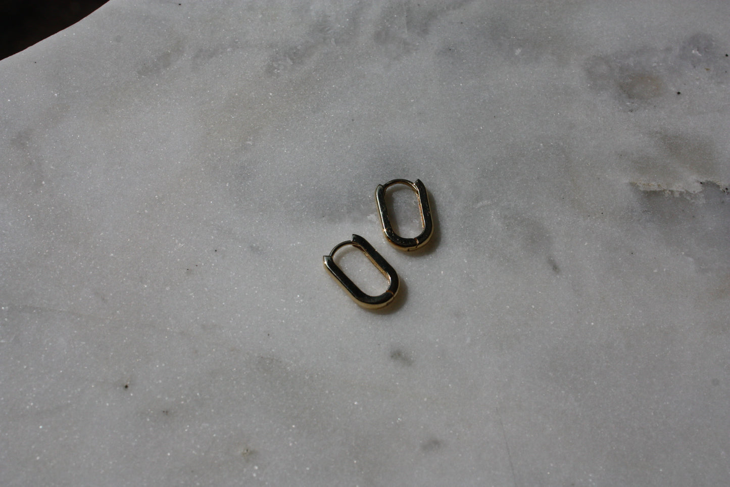 Oval Huggie Hoops