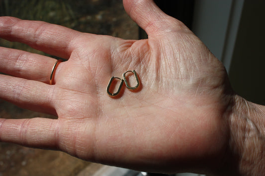 Oval Huggie Hoops