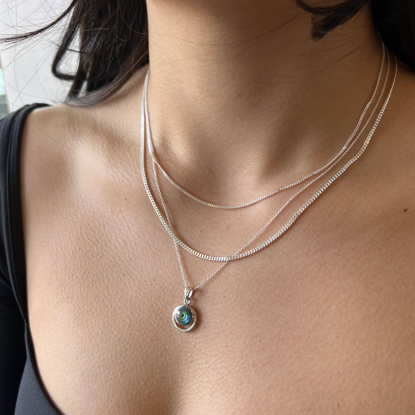 2.1mm スターリングシルバー カーブチェーン