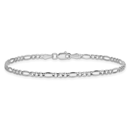 14k Semi-solid Figaro Bracelet