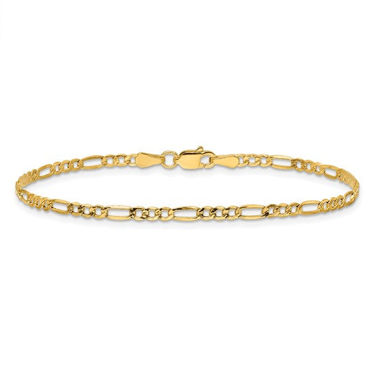 14k Semi-solid Figaro Bracelet