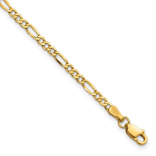 14k Semi-solid Figaro Bracelet