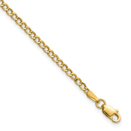 14k Semi-solid Curb Bracelet