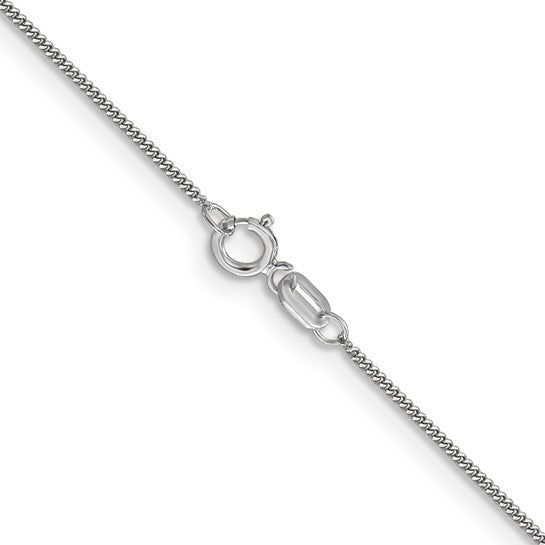 14k Semi-solid Curb Pendant Chain