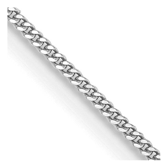 14k Semi-solid Curb Pendant Chain